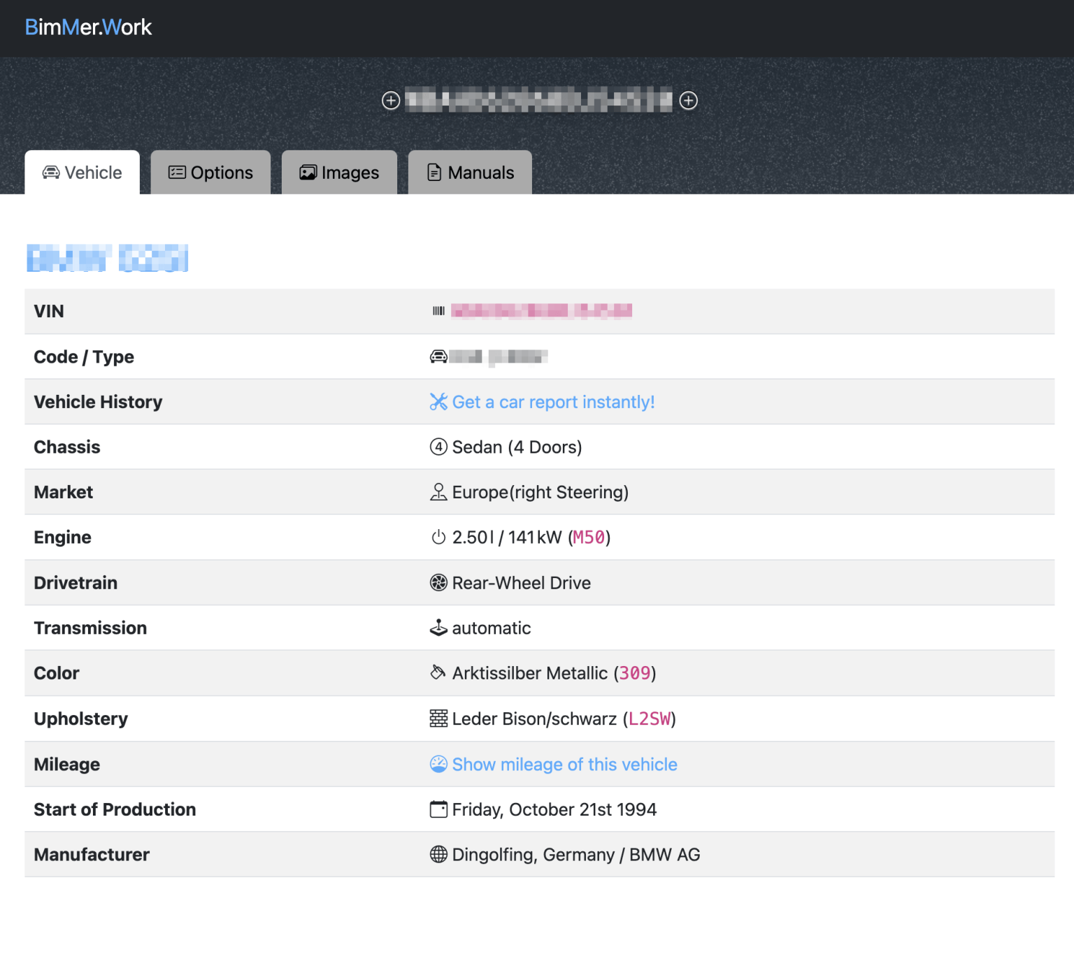 BMW車両情報・オプションの調べ方 BMW 純正部品 パーツ OEM 優良社外部品専門店 iPARTZ アイパルツ